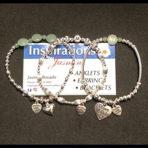 August stretch bracelet trio.